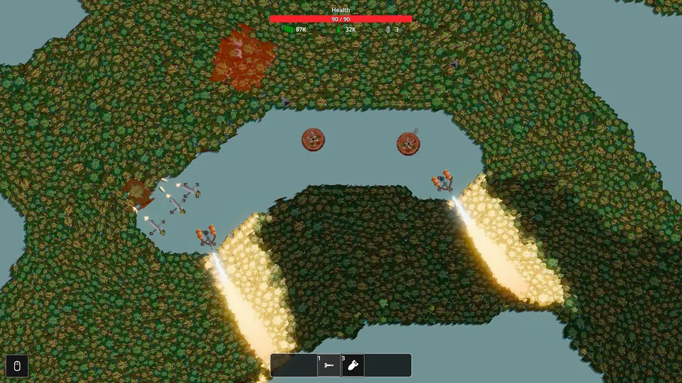 Official gameplay screenshot showing a tower defense lane